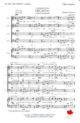 Cypress Choral Music - Ubi Caritas - Luengen - TTBB