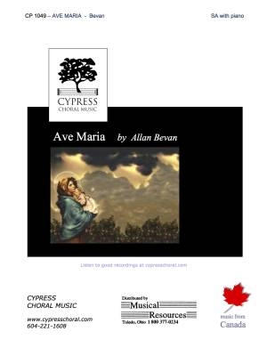 Cypress Choral Music - Ave Maria - Bevan - 2pt