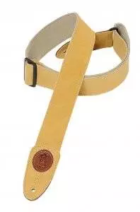 L&M Suede Leather Guitar Strap - Tan