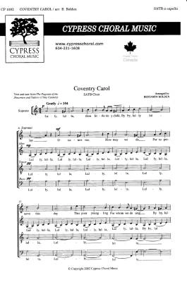 Cypress Choral Music - The Coventry Carol - Bolden - SATB