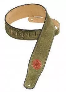 Long & McQuade Suede Leather Guitar Strap - Green