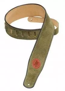 Long & McQuade Suede Leather Guitar Strap - Green