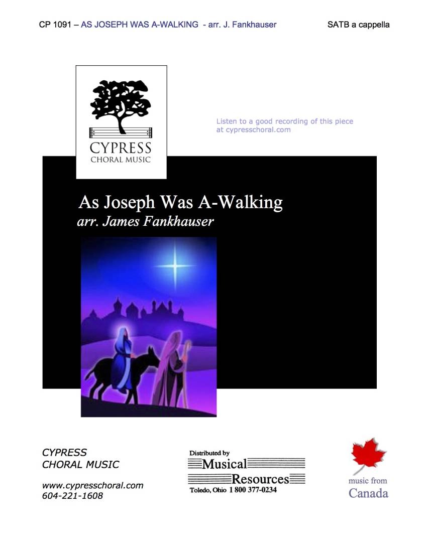 As Joseph Was A-Walking - Appalachian/Fankhauser - SATB