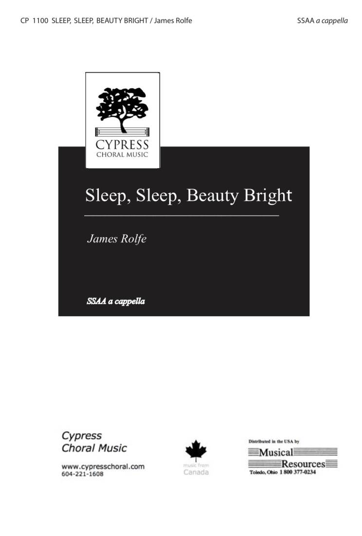 Sleep, Sleep, Beauty Bright - Blake/Rolfe - SSAA