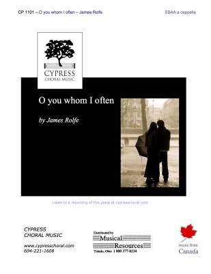 O You Whom I Often - Whitman/Rolfe - SSAA