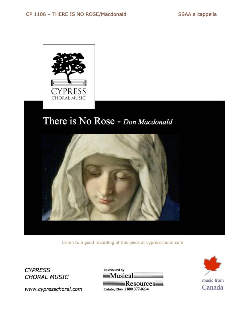 There Is No Rose - Macdonald - SSAA
