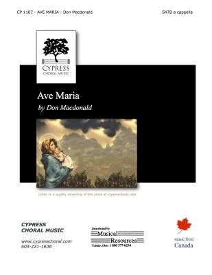 Cypress Choral Music - Ave Maria - Macdonald - SATB
