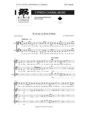 Cypress Choral Music - Il est ne, le devin Enfant - Traditional Carol/Henderson - SATB
