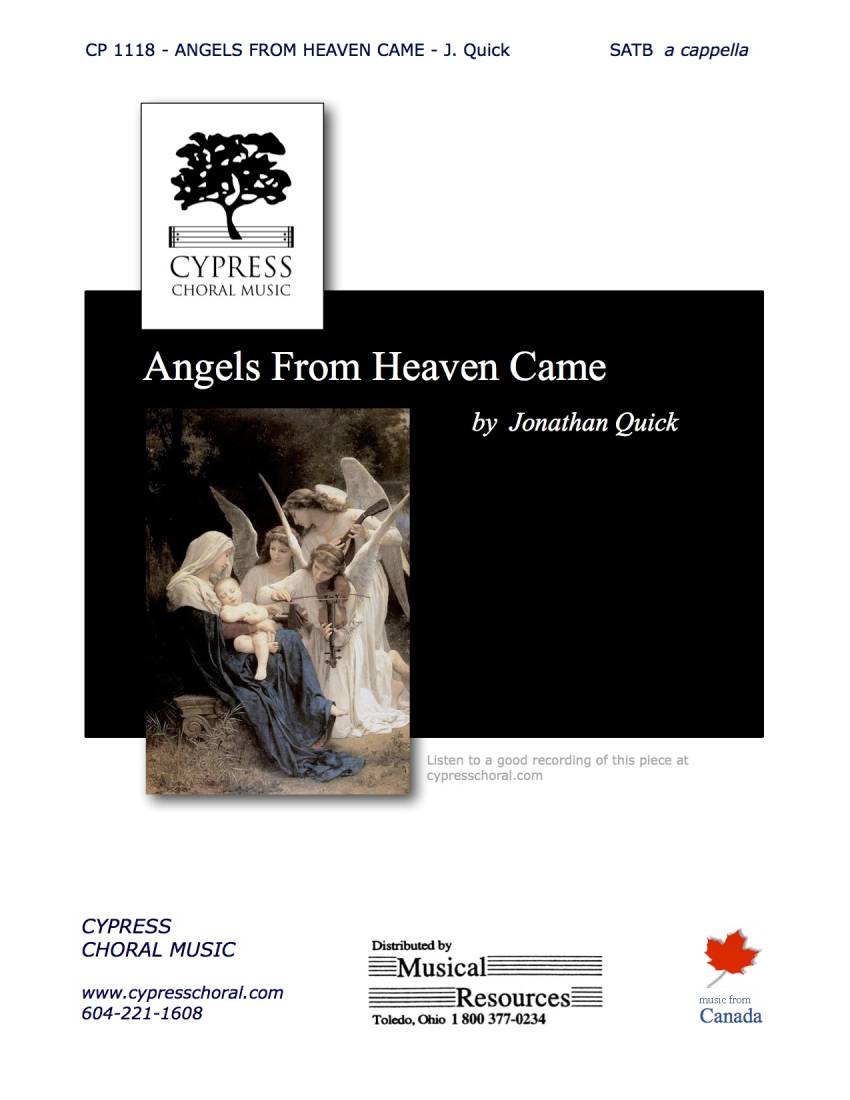 Angels from Heaven Came - Quick - SATB
