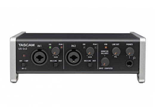 US-2x2 2-Channel Audio/MIDI Interface w/ HDDA Mic Preamps and iOS Compatibility