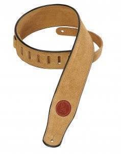 Long & McQuade Suede Leather Guitar Strap - Sand