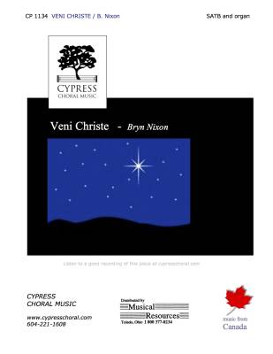 Cypress Choral Music - Veni Christe (An Introit for Christmas) - Nixon - SATB