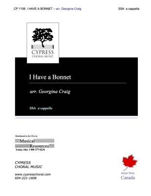 Cypress Choral Music - I Have a Bonnet - Irish/Craig - SSA