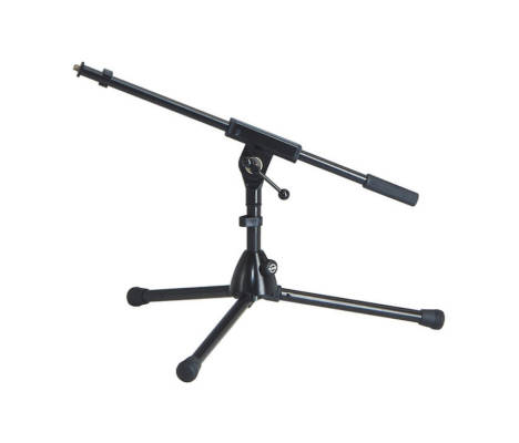 K & M Stands - 259/1 Low Level Mic Stand w/ Short Boom - Black