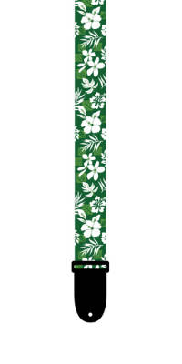 1.5\'\' Ukulele Strap w/ Green Floral Design