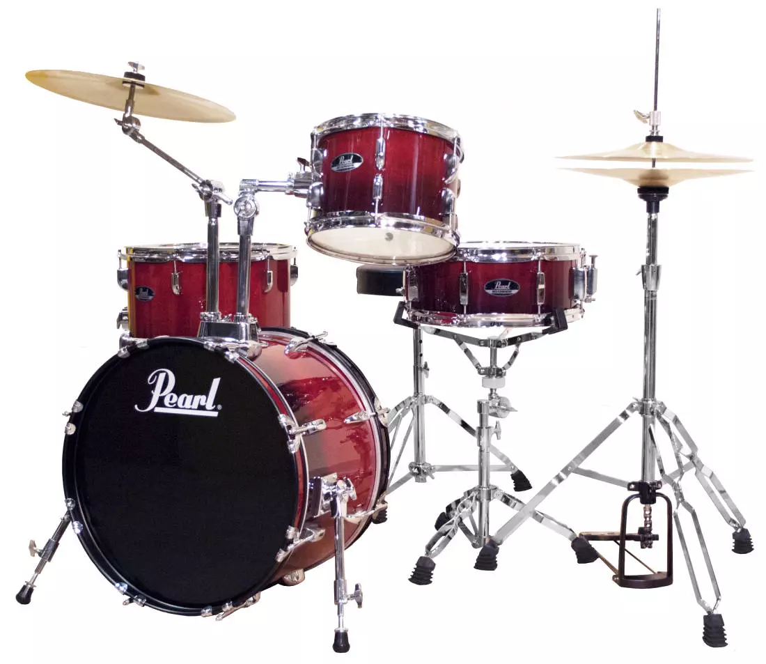 Roadshow 4-Piece Drum Kit (18,10,14, Snare) - Cherry Red