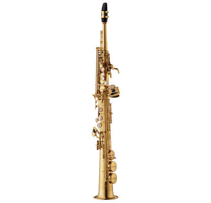 S-WO1 Professional Soprano Saxophone, One-Piece Body - Lacquered Brass w/ Case