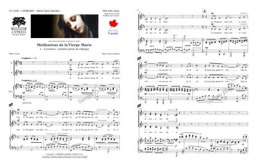 Meditations de la Vierge Marie (complete set) - Lozier /Harbec /Belzile /Saindon - SSA