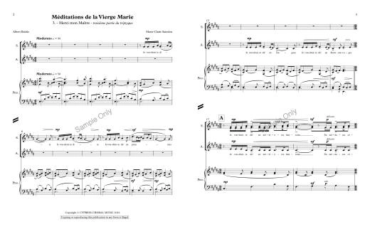 Meditations de la Vierge Marie (complete set) - Lozier /Harbec /Belzile /Saindon - SSA