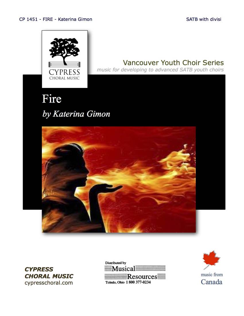 Cypress Choral Music Fire From Elements Third Movement Gimon Satb Long And Mcquade 9126