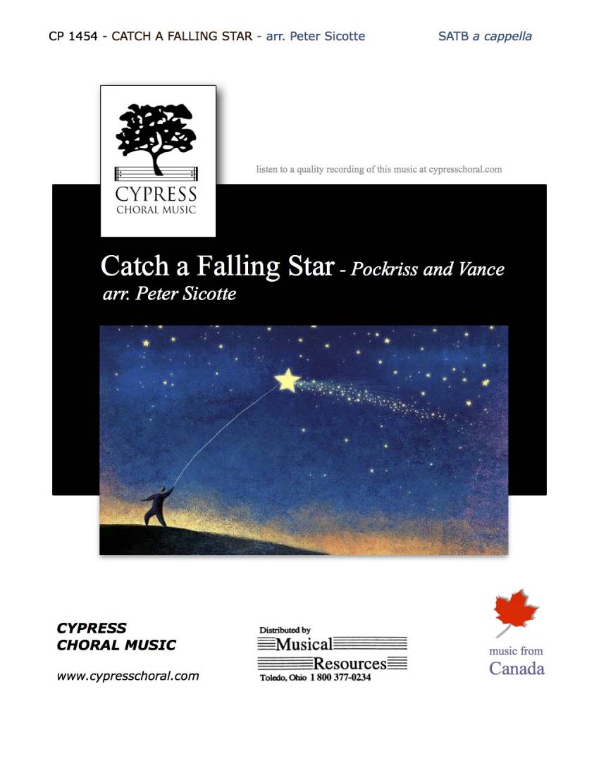 Catch a Falling Star - Vance/Pockriss/Sicotte - SATB