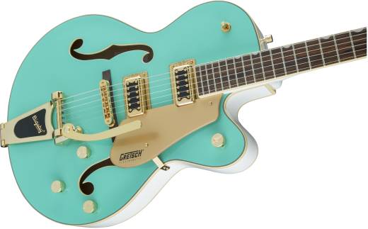 G5420TG Electromatic Hollow Body Single-cut Electric Guitar with Bigsby - Two-Tone Sea Foam Green on White
