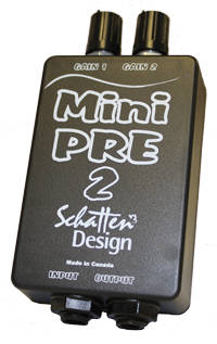 Schatten Design - Mini Pre 2 Compact Acoustic Preamp, 2 Channel