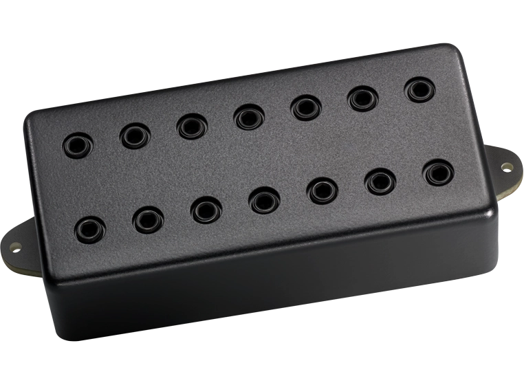 Imperium 7 Bridge Pickup - Black Metal Cover with Black Poles