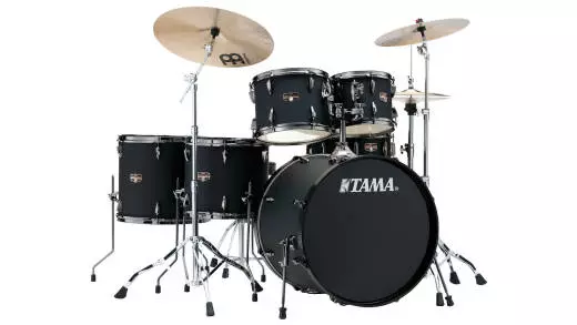 Imperialstar 6-Piece Complete Drum Set (22,10,12,14,16, Snare) - Blacked Out Black