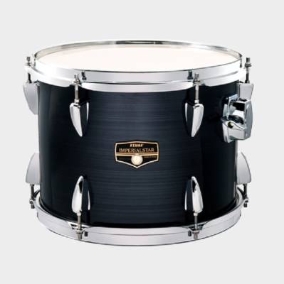 Imperialstar 6-Piece Complete Drum Set (22,10,12,14,16, Snare) - Hairline Black