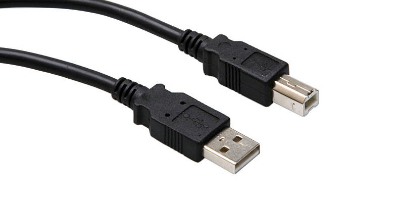 High Speed USB Cable, Type A to Type B - 6 Inch