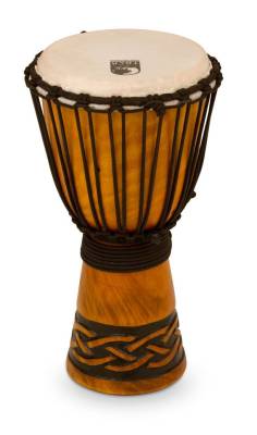 Toca Percussion - Origins Series Rope Tuned Wood 8 Djembe - Celtic Knot