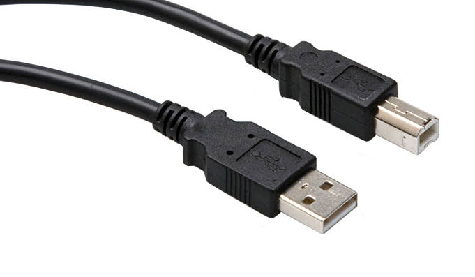 High Speed USB Cable, Type A To Type B - 10 Feet