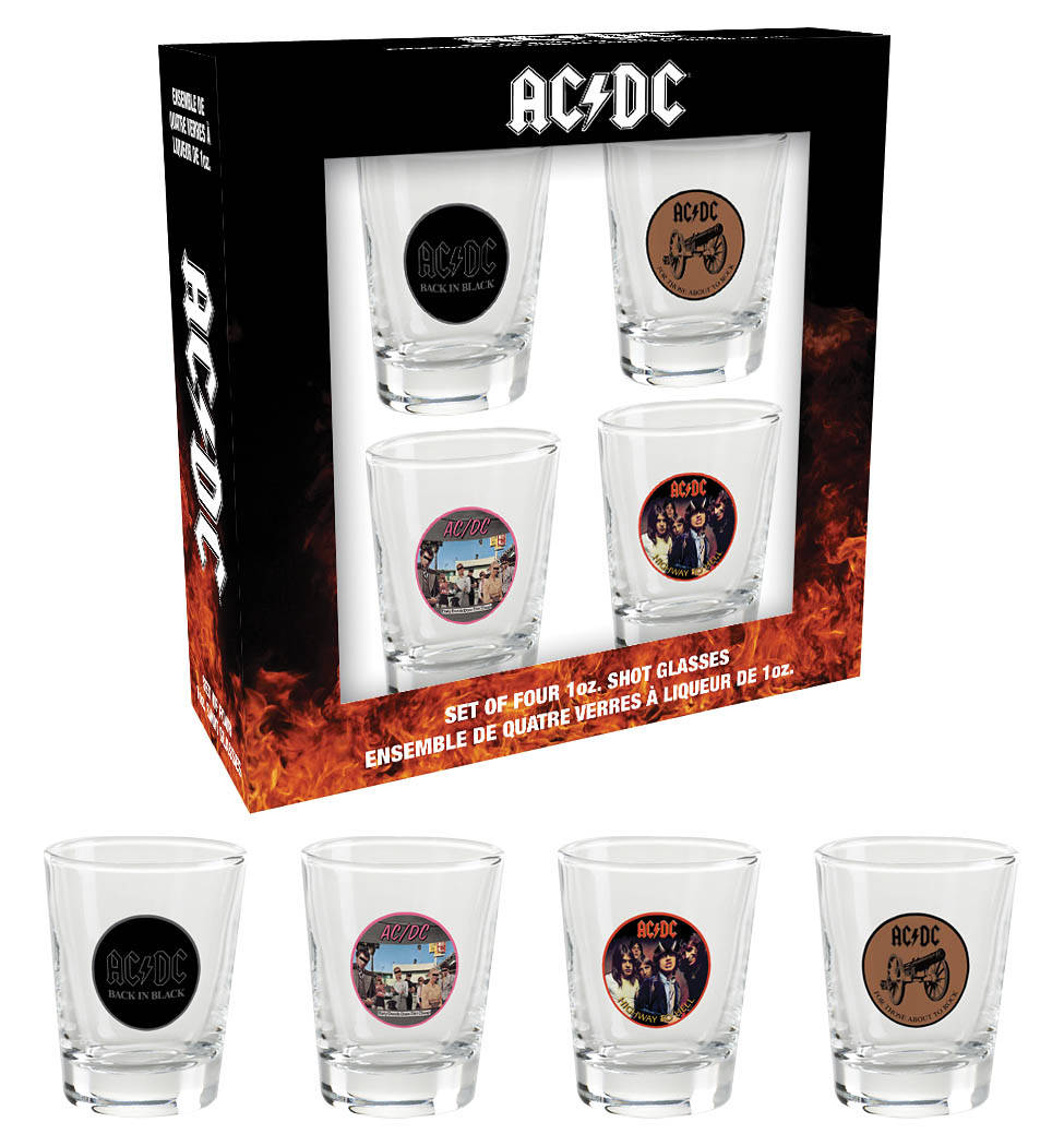 AC/DC Shotglasses (Set of 4)