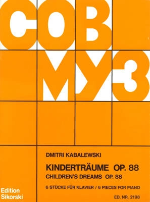 Children\'s Dreams, op. 88 (6 pieces for piano) - Kabalevsky - Piano - Sheet Music