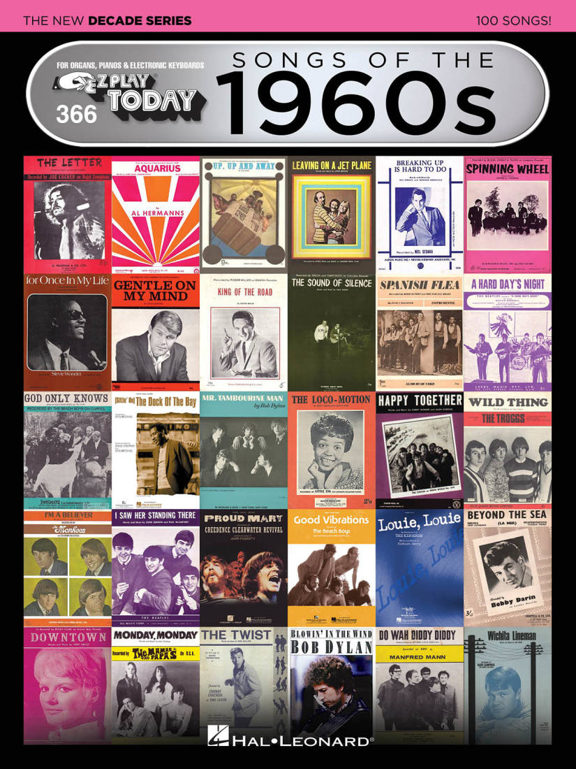 Songs Of The 1960s: E-Z Play Today Volume 366 - Piano - Book