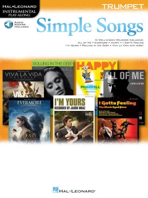 Hal Leonard - Simple Songs: Instrumental Play-Along - Trumpet - Book/Audio Online