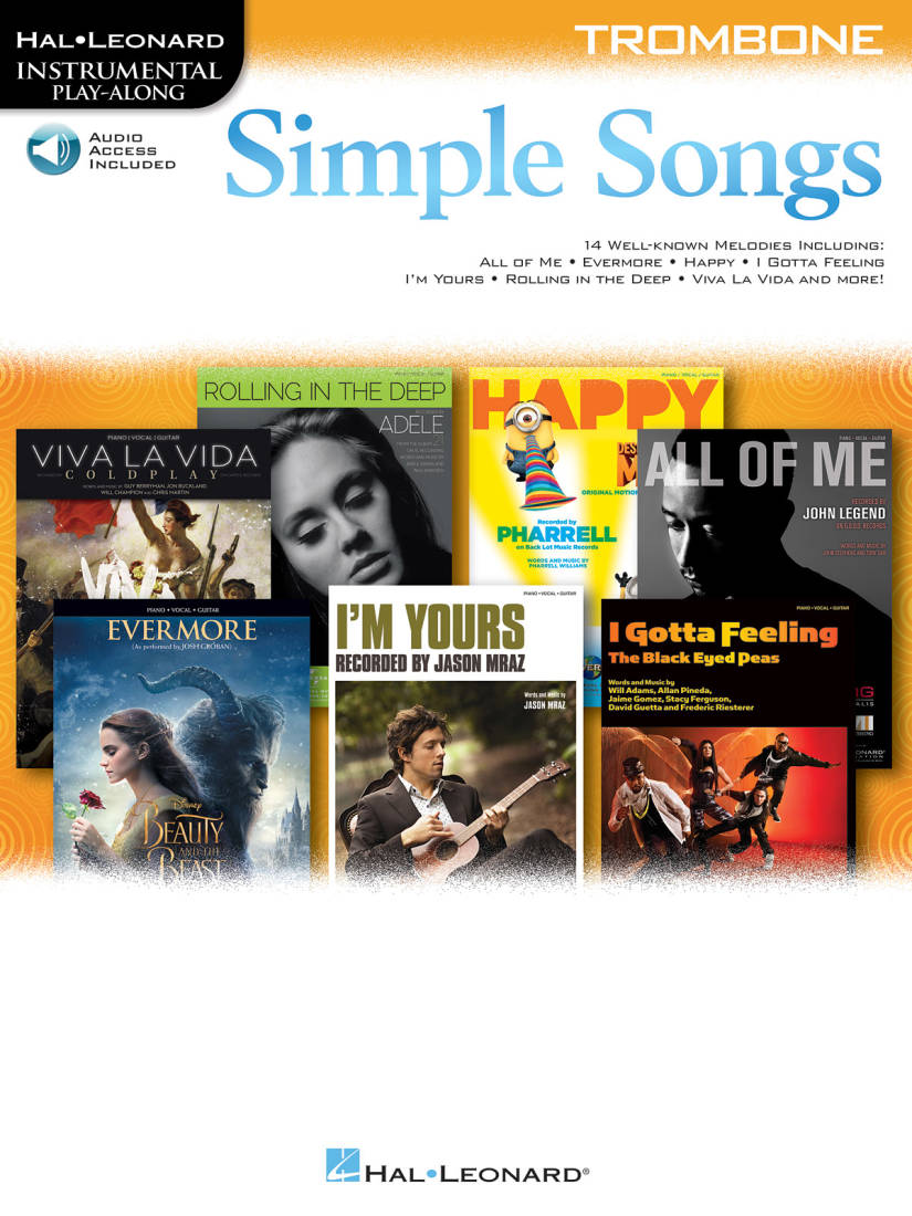 Simple Songs: Instrumental Play-Along - Trombone - Book/Audio Online