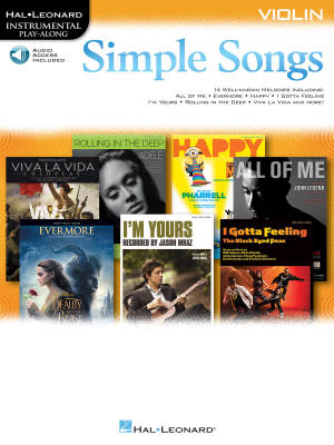 Simple Songs: Instrumental Play-Along - Violin - Book/Audio Online