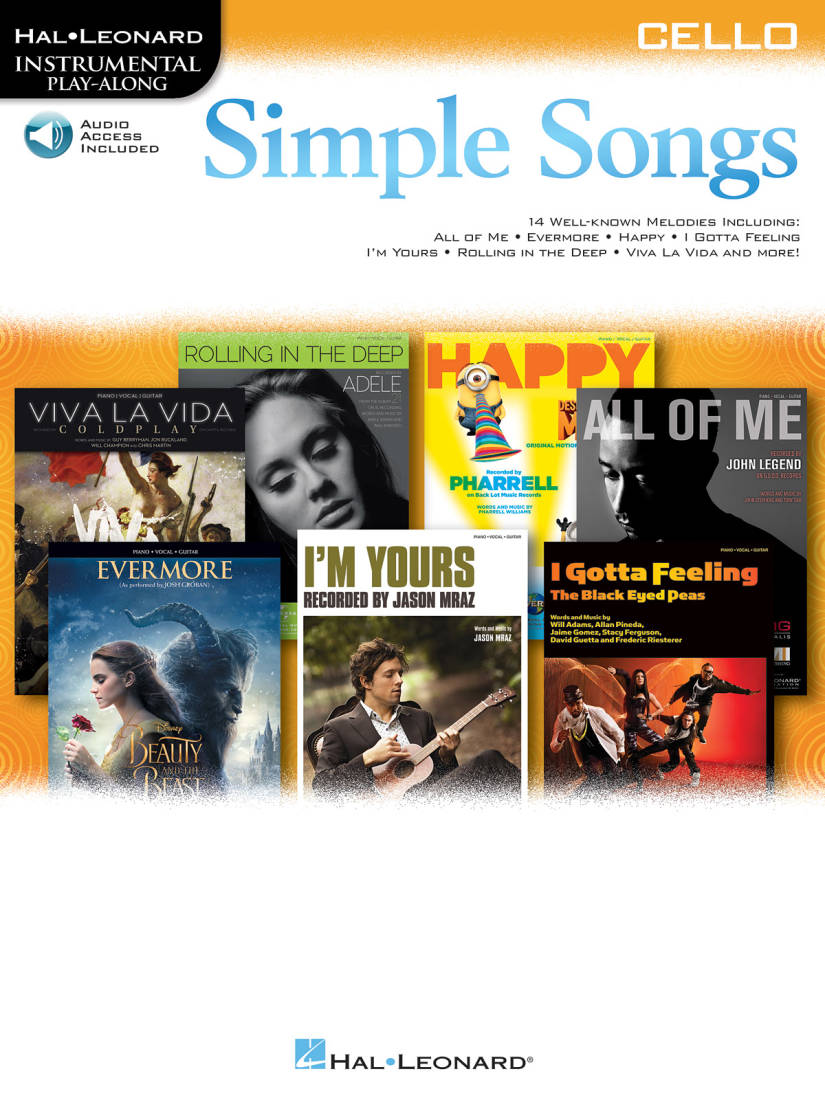 Simple Songs: Instrumental Play-Along - Cello - Book/Audio Online