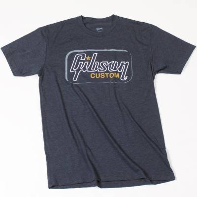 Gibson - Custom Grey/Yellow T-Shirt - Medium