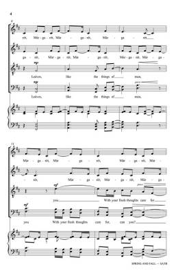 Spring and Fall: To a Young Child - Olson - SATB