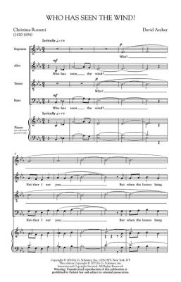Who Has Seen the Wind? - Archer - SATB