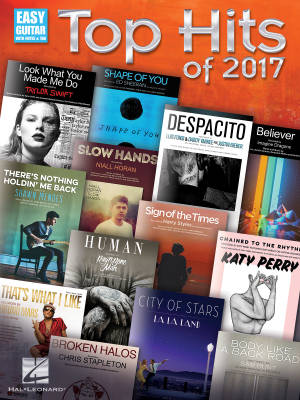 Top Hits of 2017 - Easy Guitar TAB - Book