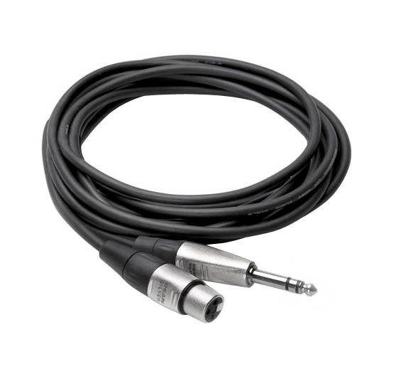 Pro Balanced Interconnect Cable, REAN XLR3F to 1/4\'\' TRS - 5 Feet