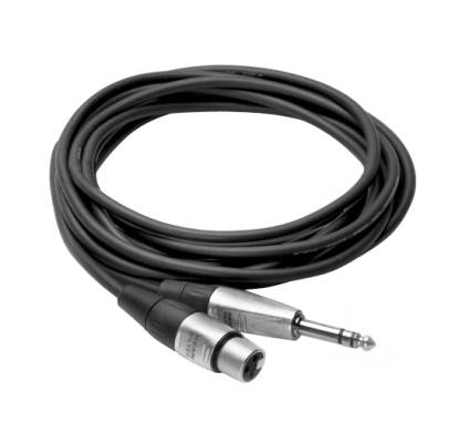Hosa - Pro Balanced Interconnect Cable, REAN XLR3F to 1/4 TRS - 5 Feet