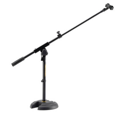 MS120B Low-Profile \'\'H\'\' Base Mic Stand w/ Boom and Mic Clip