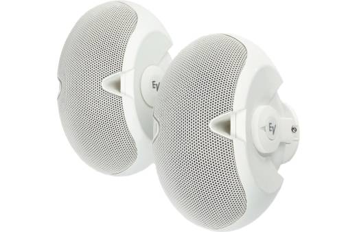 Electro-Voice - 2-Way Twin 6-Inch Woofers/300W (Pair) Installation & Outdoor Speaker - White