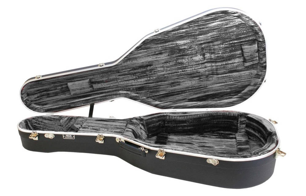 Artist Dreadnought Guitar Case - Black Shell/Silver Interior
