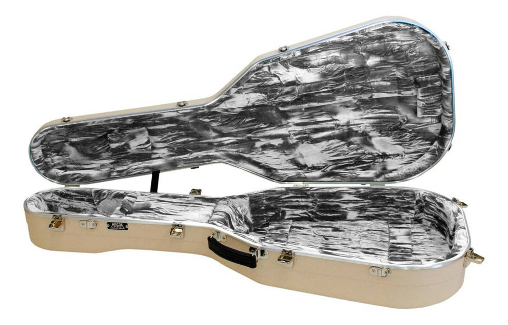 Artist Dreadnought Guitar Case - Ivory Shell/Silver Interior